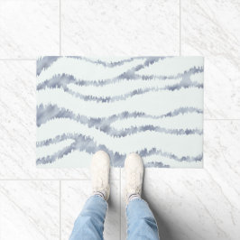 Cloudy Gray Zebra Eraser Scratch Art Fußmatte