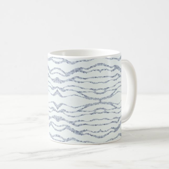 Cloudy Gray Zebra Eraser Scratch Art Kaffeetasse (VorderseiteRechts)
