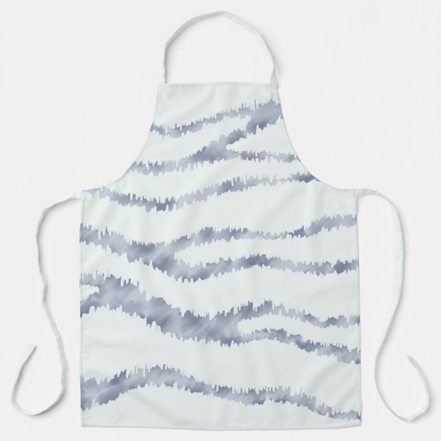 Cloudy Gray Zebra Eraser Scratch Art Schürze (Vorderseite)