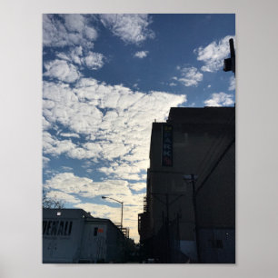 Cloudy Harlem Sky New York City Fotografy NYC Poster