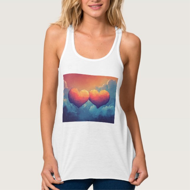 Cloudy Hearts - Liebe im Himmel Tank Top (Vorderseite)
