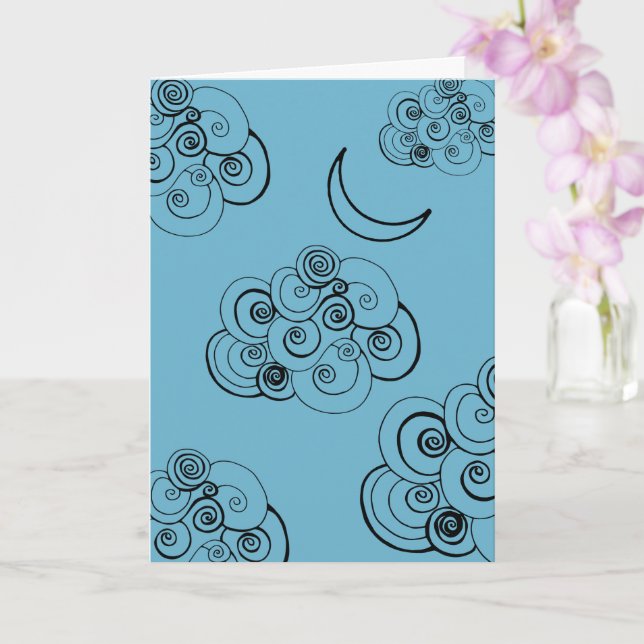 Cloudy Skies Karte (Orchidee)