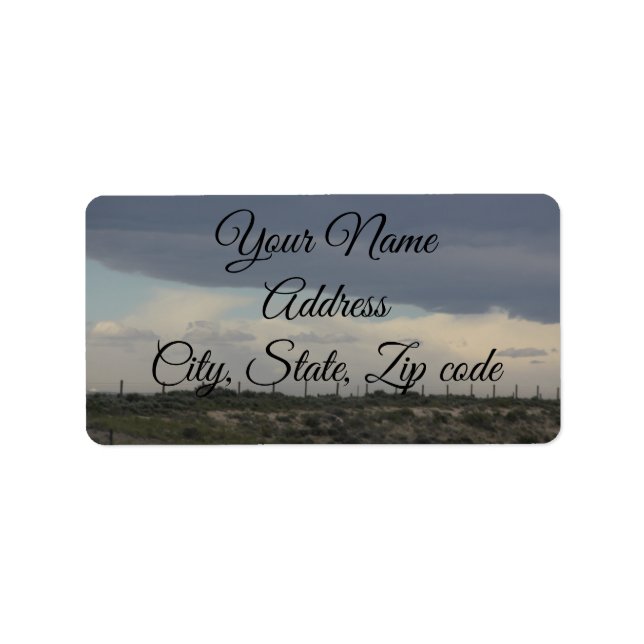 Cloudy Sky Address Labels Adressaufkleber (Vorne)