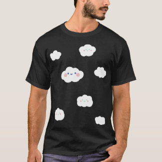 Cloudy Sky Fluffy Lächeln Wolken Grafik T-Shirt