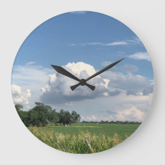 Cloudy Sky Große Wanduhr