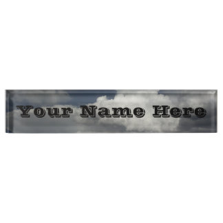 Cloudy Sky Name Plate Namensplakette