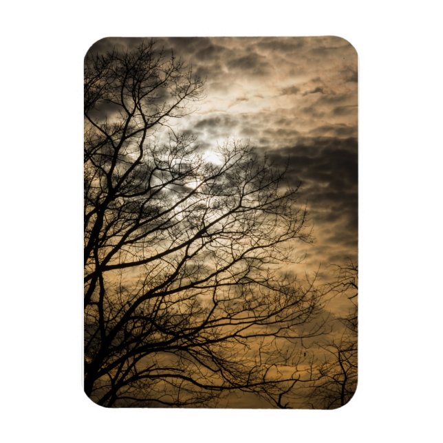 Cloudy Sun Scene Magnet (Vertikal)