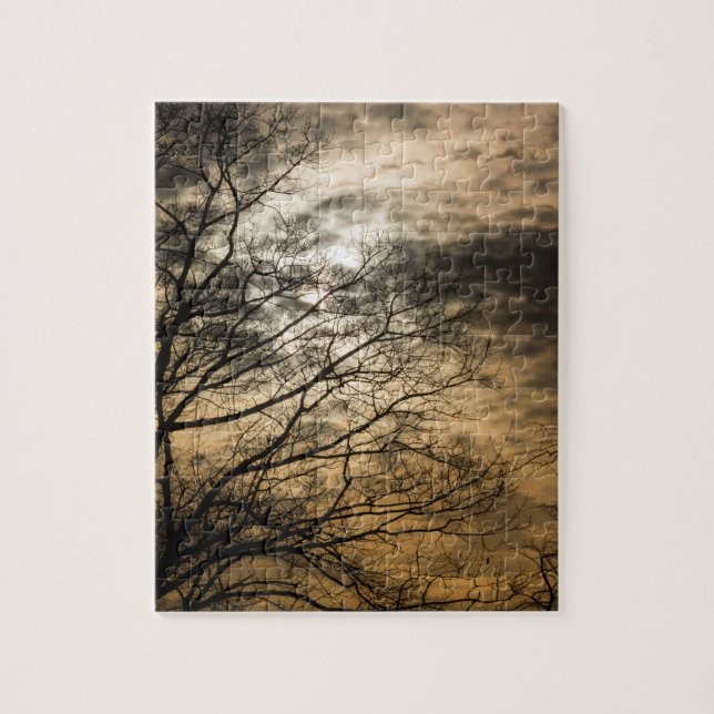 Cloudy Sun Scene Puzzle (Vertikal)