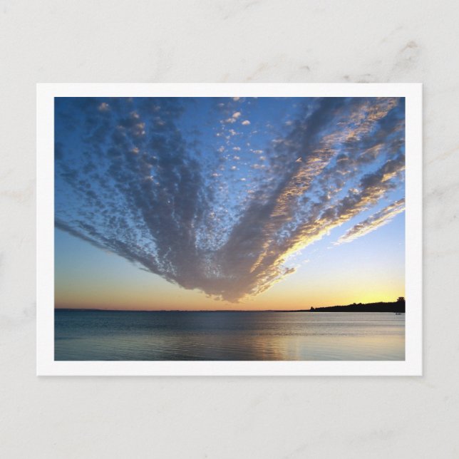 Cloudy Sunset Postcard Postkarte (Vorderseite)