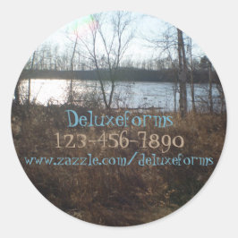 Cloudy Sunset Runder Aufkleber