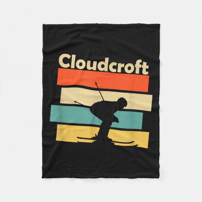 Clouroft New Mexico Retro Ski  Fleecedecke (Vorderseite)