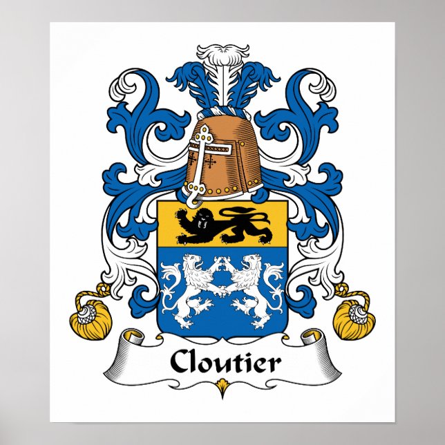 Cloutier Familienwappen Poster (Vorne)