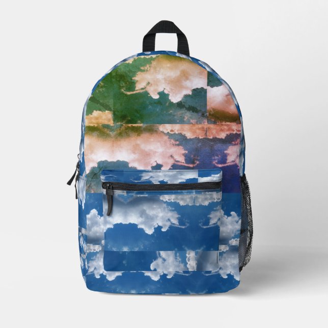 CLOUUDS Print Cut Nähtasche Bedruckter Rucksack (Vorderseite)
