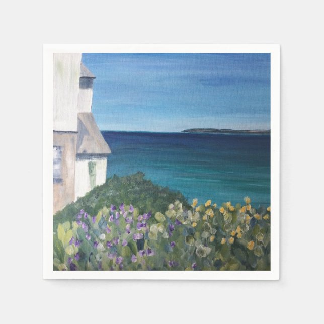 Clovelly Devon Serviette (Vorderseite)