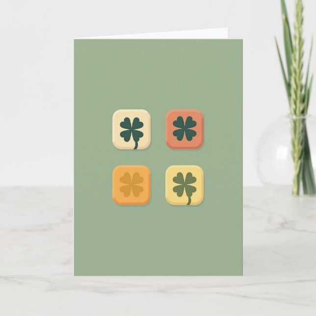 Clover Art Squares Vector Style Card Karte (Vorderseite)