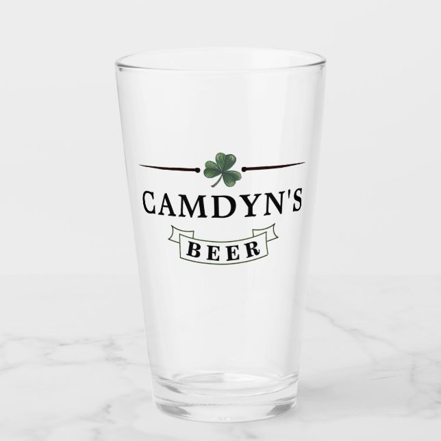 Clover Beer Banner Glas (Vorderseite)