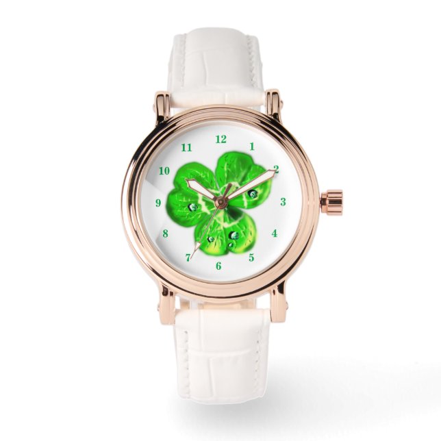 Clover-Blätter beobachten Armbanduhr (Vorderseite)