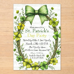 Clover & Bow St. Patrick’s Day Party Design Acryleinladungen