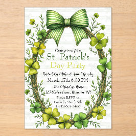 Clover & Bow St. Patrick’s Day Party Design Acryleinladungen