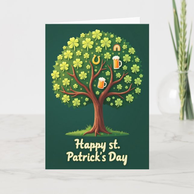 Clover Canopy St. Patricks Day Karte (Vorderseite)