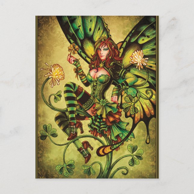 CLOVER FAIRY POSTKARTE (Vorderseite)