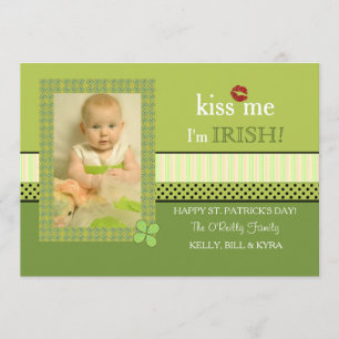 Clover Frame St. Patrick's Day Foto Card Karte