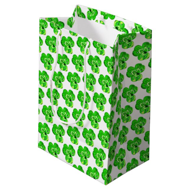 Clover-Geschenktasche Mittlere Geschenktüte (Rückseite Schrägansicht)