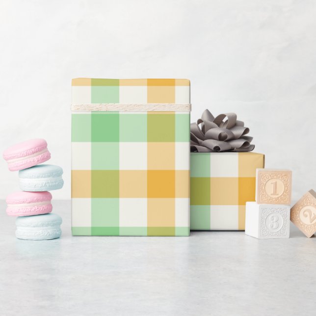 Clover Gingham - Geschenkpapier (Babyparty)