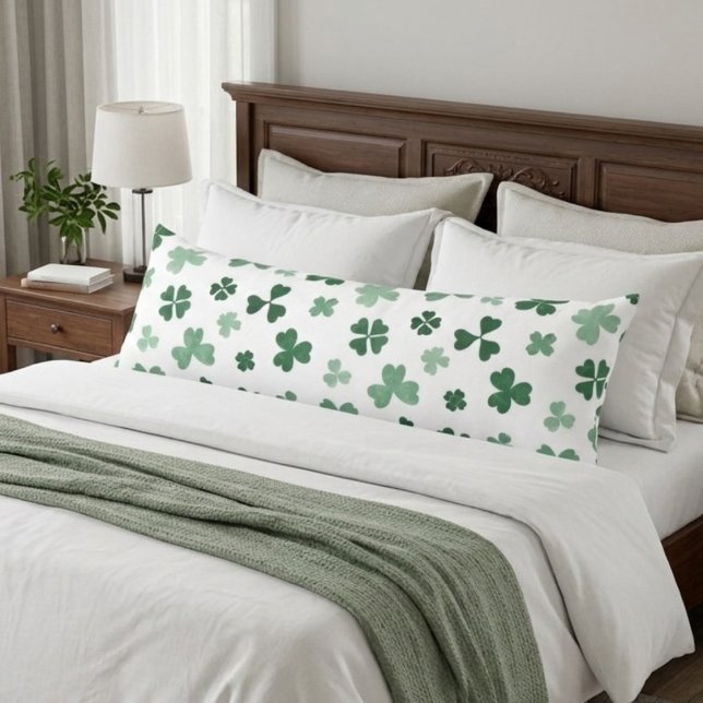 Clover green Blätter St. Patrick's Day Seitenschläferkissen (Von Creator hochgeladen)