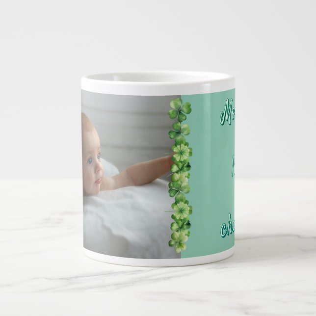 Clover Green Mommy's Little Charmer Geschenkboxen Jumbo-Tasse (Vorderseite)