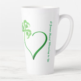 Clover Heart Latte Tasse