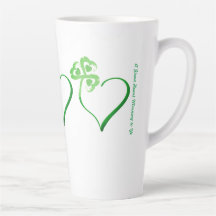Clover Heart Latte Tasse