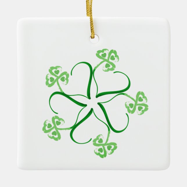 Clover Heart Ornament (Vorderseite)