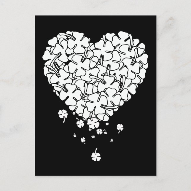 Clover Heart Postkarte (Vorderseite)