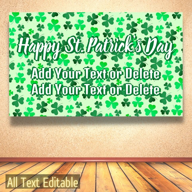 Clover Kleeblatt Irish Party St Patrick's Day Text Banner (Von Creator hochgeladen)