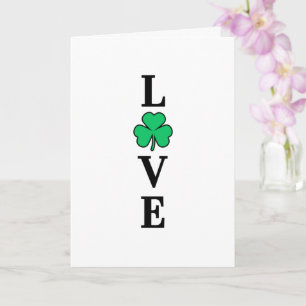 Clover Kleeblatt Irland LIEBE Elegant Alle Ziele Karte