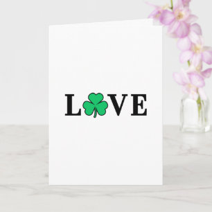 Clover Kleeblatt Irland LIEBE Elegant Alle Ziele Karte