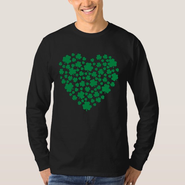 Clover Leaf Shamrock Heart St Patrick's Day For Wo T-Shirt (Vorderseite)