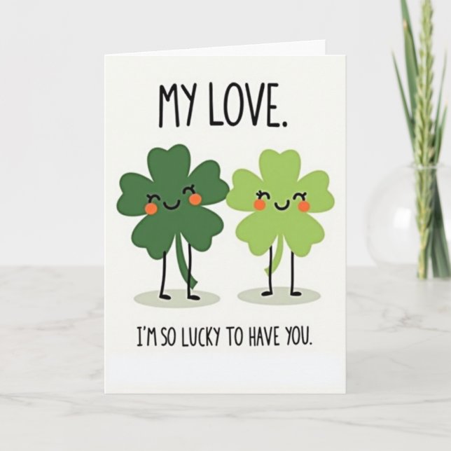 Clover Love Lucky You Card Karte (Vorderseite)