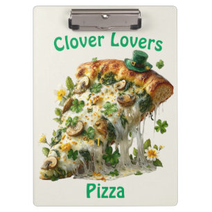 Clover Lovers Pizza St. Patrick’s Day Klemmbrett