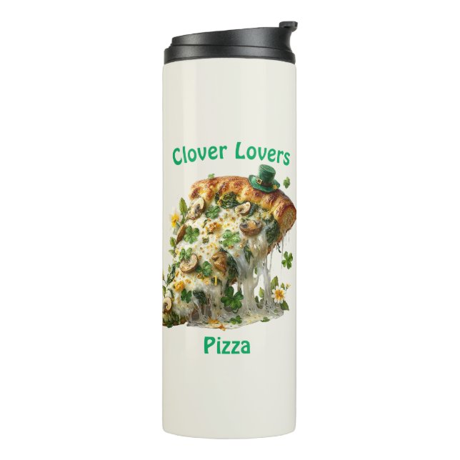 Clover Lovers Pizza St. Patrick’s Day Thermosbecher (Nach links gedreht)
