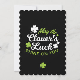 Clover Luck Charm: Der Luck Shine der Klee Feiertagskarte