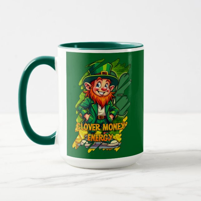 Clover Money Energy – Lucky Leprechaun - caneca Tasse (Links)