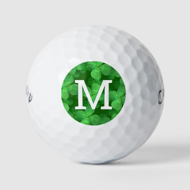Clover-Muster individualisieren Sie Ihr eigenes Mi Golfball (Vorderseite)