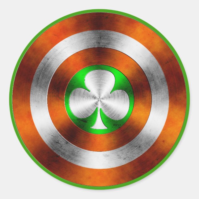 Clover of Ireland Runder Aufkleber (Vorderseite)