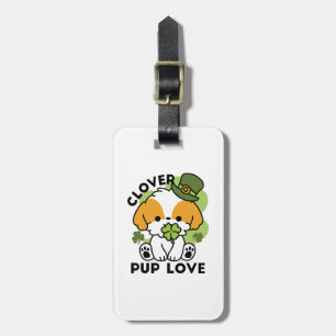 Clover Pup Liebe - St. Patrick's Day Dog Design Gepäckanhänger
