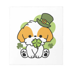 Clover Pup Liebe - St. Patrick's Day Dog Design Notizblock