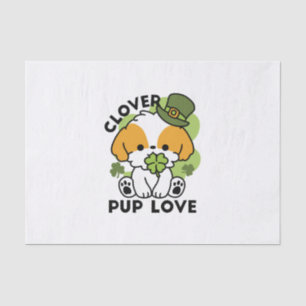 Clover Pup Liebe - St. Patrick's Day Dog Design Seidenpapier