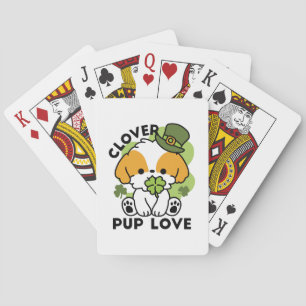 Clover Pup Liebe - St. Patrick's Day Dog Design Spielkarten