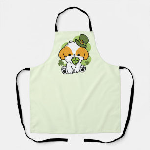 Clover Pup Love – St. Patrick's Day Hunde-Design Schürze